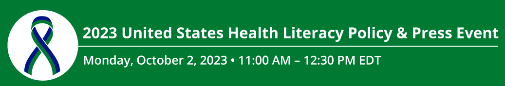 2023 United States Health Literacy Policy and Press Event